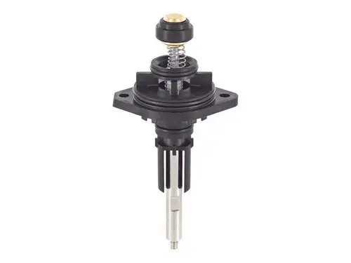 Umschaltventil von Ideal Standard, bestehend aus einem Gehäuse mit integriertem Federmechanismus und einem metallischen Strang, der zur Steuerung von Wasserflüssen dient.